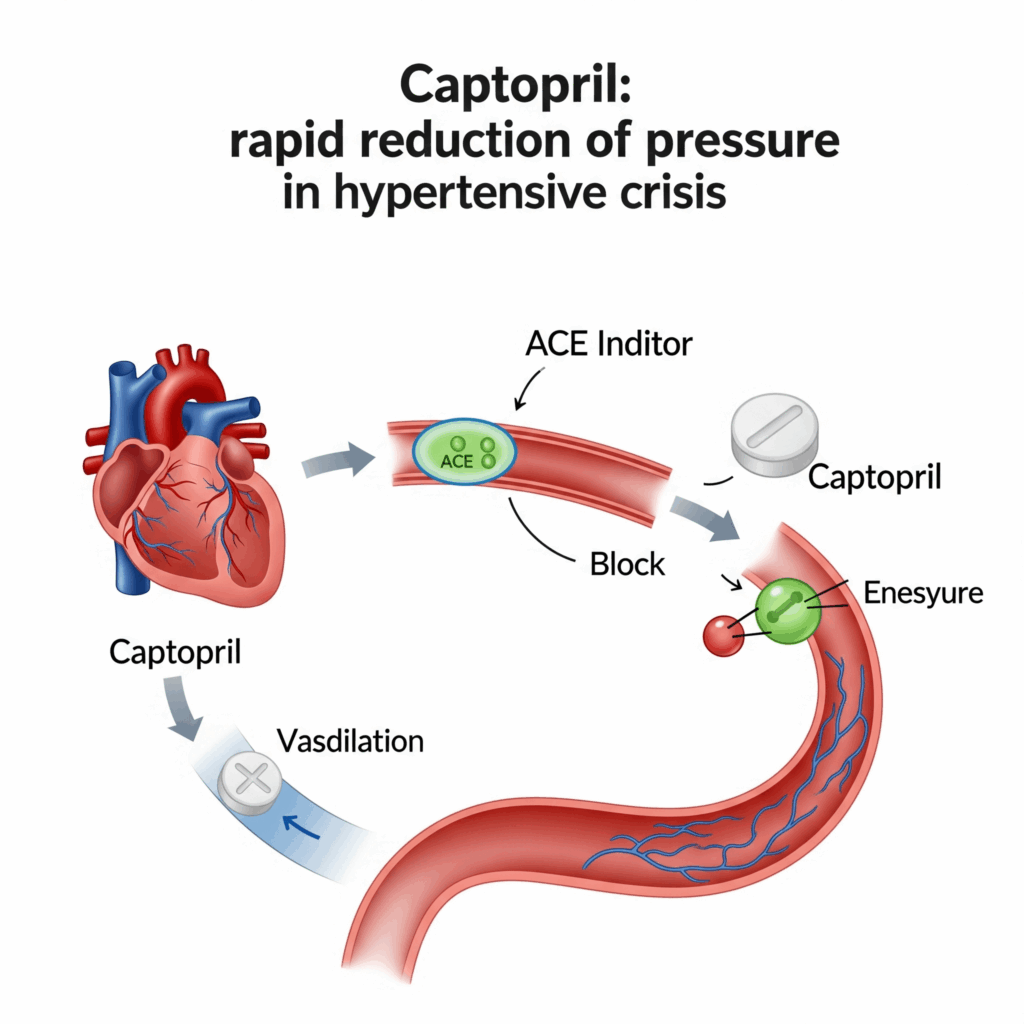 каптоприл скорая помощь при высоком давлении