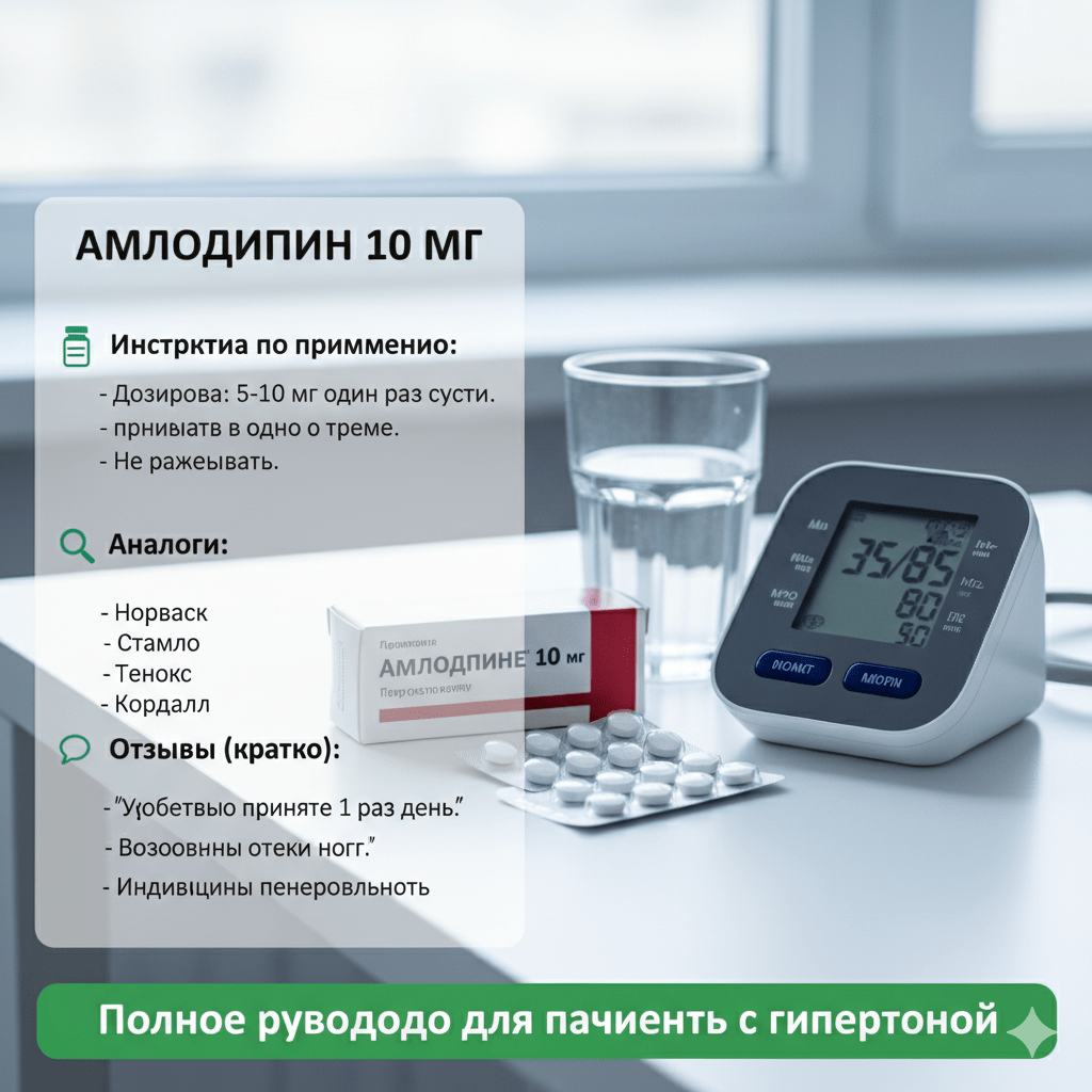амлодипин 10 мг цена отзывы аналоги