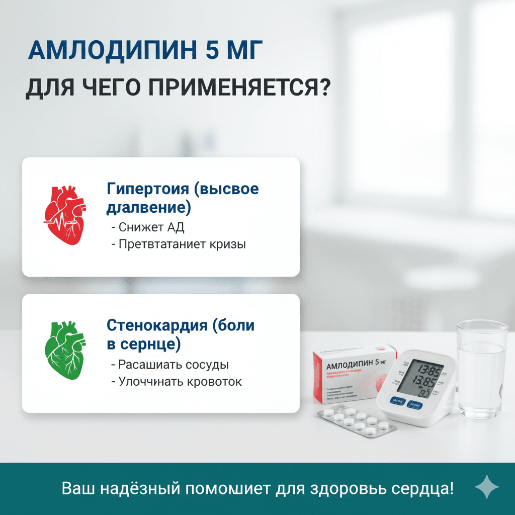 Амлодипин 5 мг для чего — иллюстрация 1
